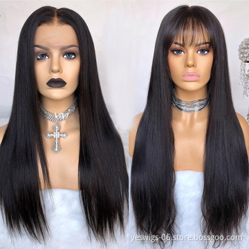 Wholesale Lace Wig Vendors Glueless Swiss Hd Lace Frontal Wig For Black Women Transparent Raw Indian Human Hair Lace Front Wig